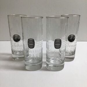 Jack Daniels Whiskey 4 Highball Tumbler Glasses Tall Boy 10 oz Old No. 7 Bar USA